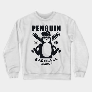 Penguin Baseball Tribute - Penguin Baseball League - Baseball Gift Crewneck Sweatshirt